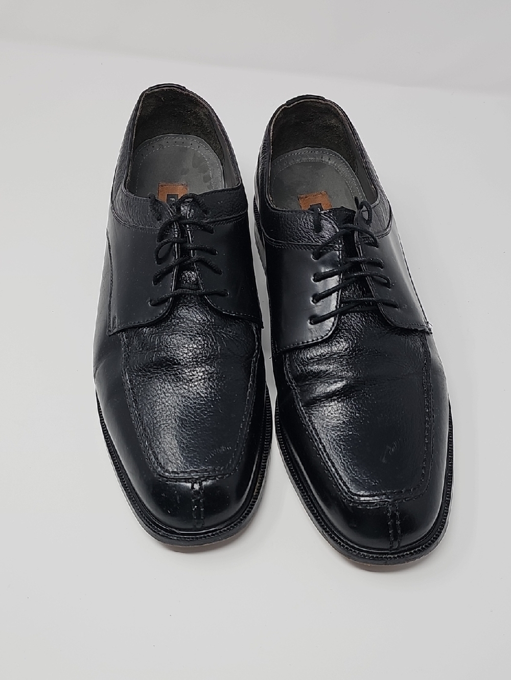 Classic Men's Black Leather Lace-Up Dress Shoes Size 12D